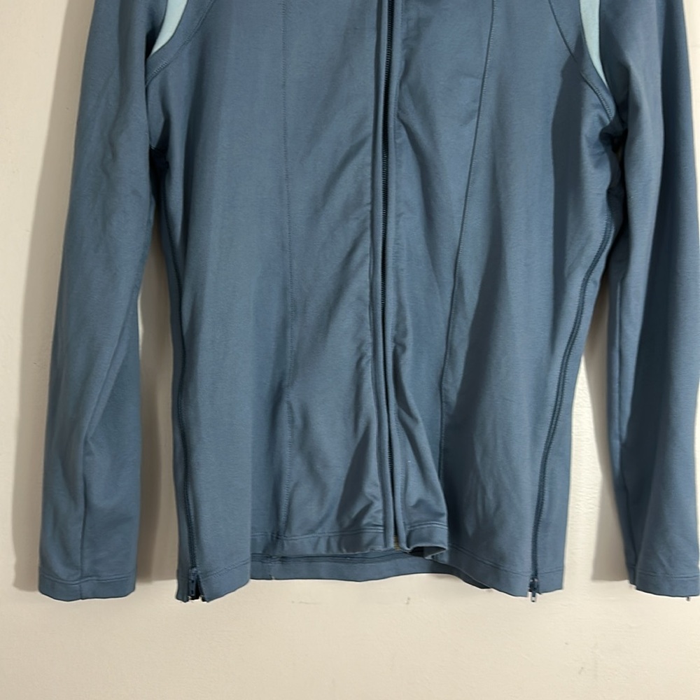 Blue Full-Zip Jacket with Light Blue Accents - Picture 3 of 5